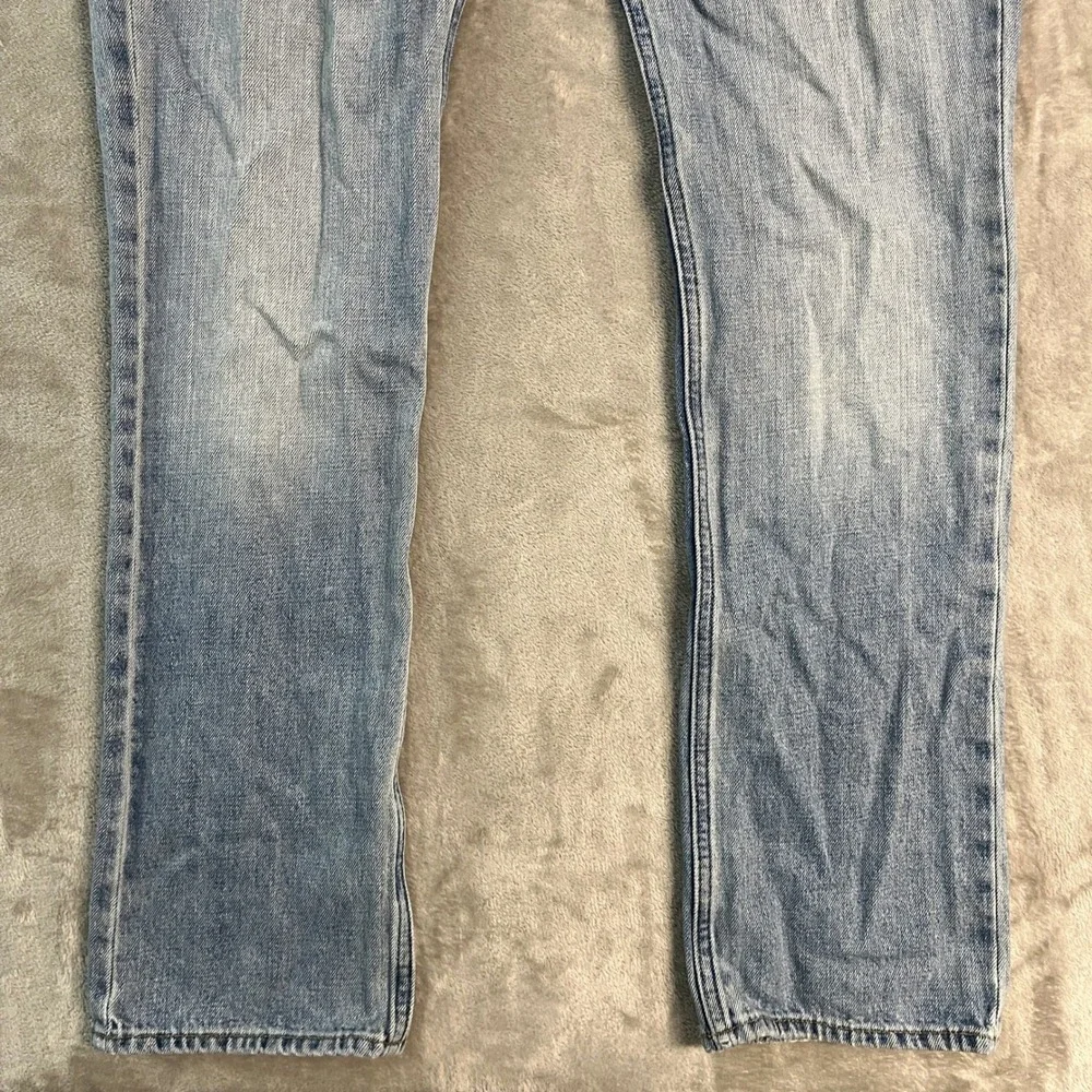 Hollister Y2K Light Wash Blue Denim Jeans Mens 38x34 Faded Casual Denim Worn